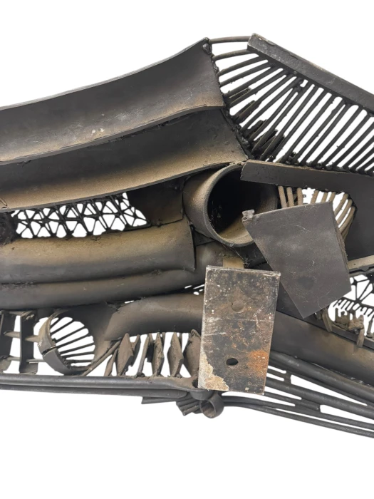 Brutalist Patinated Metal Abstract Sculpture by Frans de Boer Lichtveld, 1964